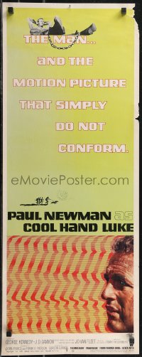 2g0966 COOL HAND LUKE insert 1967 prisoner Paul Newman refuses to conform, James Bama, ultra rare!
