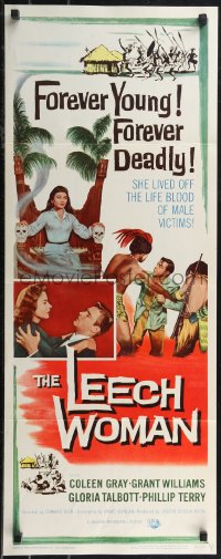 2g0987 LEECH WOMAN insert 1960 deadly female vampire drained love & life from every man she trapped!