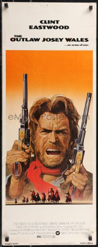 2g0996 OUTLAW JOSEY WALES insert 1976 Clint Eastwood is an army of one, art by Roy Andersen!