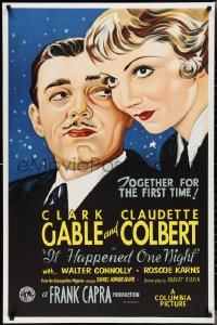 2g0495 IT HAPPENED ONE NIGHT S2 poster 2001 best art of Clark Gable & Claudette Colbert!
