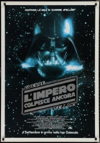 2g0406 EMPIRE STRIKES BACK advance Italian 1sh 1980 George Lucas, Darth Vader head in space!