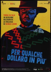 2g0408 FOR A FEW DOLLARS MORE Italian 1sh R2014 Leone, Papuzza cowboy western art of Eastwood!
