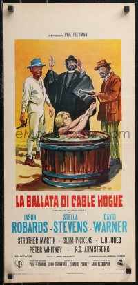 2g0416 BALLAD OF CABLE HOGUE Italian locandina 1970 Sam Peckinpah, Robards & sexy Stella Stevens in wash tub!