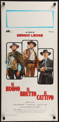 2g0434 GOOD, THE BAD & THE UGLY Italian locandina R1970s Clint Eastwood, Lee Van Cleef, Sergio Leone!