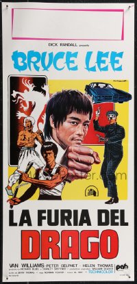 2g0436 GREEN HORNET Italian locandina 1975 different art of Bruce Lee as Kato by Tarantelli!