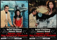 2g0461 DIAMONDS ARE FOREVER set of 6 Italian 18x26 pbustas 1971 Connery as James Bond, different!
