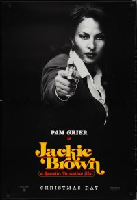 2g1218 JACKIE BROWN teaser 1sh 1997 Quentin Tarantino, cool image of Pam Grier in title role!