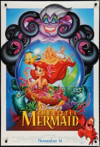 2g1263 LITTLE MERMAID advance DS 1sh R1997 great images of Ariel & cast, Disney cartoon!