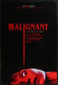 2g1282 MALIGNANT teaser DS 1sh 2021 James Wan horror, Annabelle Wallis, very creepy image!