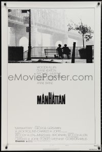 2g1285 MANHATTAN style B 1sh 1979 classic image of Woody Allen & Diane Keaton by bridge!