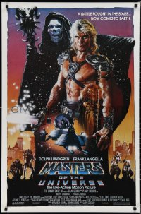 2g1289 MASTERS OF THE UNIVERSE 1sh 1987 Dolph Lundgren as He-Man, great Drew Struzan art!
