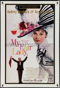 2g1312 MY FAIR LADY 1sh R1994 great close-up image of Audrey Hepburn, Rex Harrison!