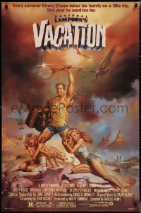 2g1316 NATIONAL LAMPOON'S VACATION studio style 1sh 1983 Chevy Chase and cast by Boris Vallejo!