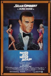 2g1319 NEVER SAY NEVER AGAIN 1sh 1983 art of Sean Connery as James Bond 007 by Obrero!