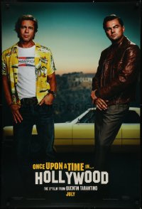 2g1327 ONCE UPON A TIME IN HOLLYWOOD teaser DS 1sh 2019 Brad Pitt and Leonardo DiCaprio, Tarantino!