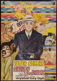2g0678 BEING THERE Polish 26x38 1982 colorful art of Peter Sellers by Mucha Ihnatowicz!