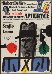 2g0696 ONCE UPON A TIME IN AMERICA Polish 27x39 1986 Robert De Niro, Sergio Leone, Mlodozeniec art!