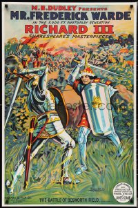 2g0502 RICHARD III S2 poster 2000 incredible & striking art of the King fighting a knight!