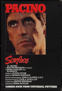 2g1391 SCARFACE advance 1sh 1983 Al Pacino, Brian De Palma, Oliver Stone, coming soon!
