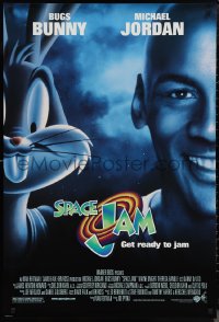 2g1410 SPACE JAM DS 1sh 1996 Michael Jordan & Bugs Bunny in outer space!