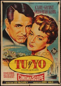 2g0264 AFFAIR TO REMEMBER Spanish 1958 different art of Cary Grant & Deborah Kerr by Soligo!