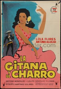 2g0284 LA GITANA Y EL CHARRO Spanish 1964 The Gypsy and the Cowboy, different sexy Jano art!