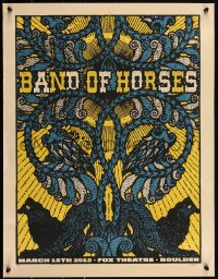 2g0471 BAND OF HORSES signed #75/120 20x26 art print 2010 Fox Theatre at Boulder, CO, Nat Damm Art!