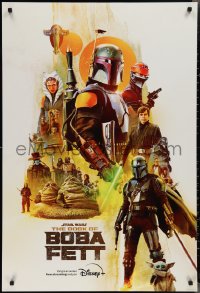 2g0575 BOOK OF BOBA FETT DS tv poster 2022 Walt Disney, great image of the bounty hunter & cast!