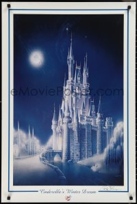 2g0511 CINDERELLA'S WINTER DREAM signed 24x36 special poster 1990s by artist Randy Souders, Disney!