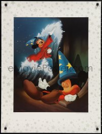 2g0482 DON WILLIAMS signed 24x32 art print 2000s by the artist, Apprentice's Dream, Mickey, Fantasia!