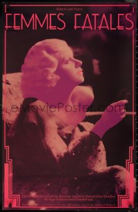 2g0522 FEMMES FATALES foil 23x35 special poster 1980s great completely different art of Jean Harlow!