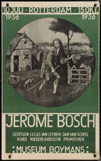 2g0550 JEROME BOSCH 24x39 Dutch museum/art exhibition 1936 Hieronymus Bosch art!