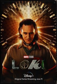 2g0581 LOKI DS tv poster 2021 Walt Disney, Marvel, great image of Tom Hiddleston in the title role!