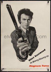 2g0528 MAGNUM FORCE 20x28 special poster 1973 Clint Eastwood is Dirty Harry w/ huge gun by Halsman!