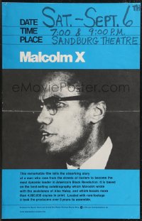 2g0529 MALCOLM X 14x21 special poster 1972 his own story as it really happened, from his autobiography!