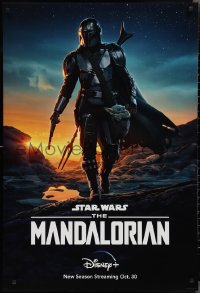2g0582 MANDALORIAN DS tv poster 2019 great sci-fi art of the bounty hunter with 'Baby Yoda'!