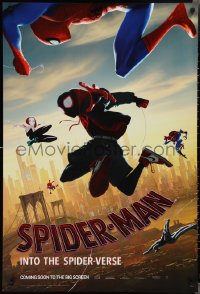 2g1418 SPIDER-MAN INTO THE SPIDER-VERSE int'l teaser DS 1sh 2018 Nicolas Cage in title role, cast!