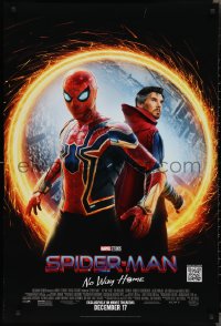 2g1424 SPIDER-MAN: NO WAY HOME advance DS 1sh 2021 great action image w/ Tom Holland in title role!