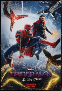 2g1423 SPIDER-MAN: NO WAY HOME int'l teaser DS 1sh 2021 great action image w/ Tom Holland in title role!