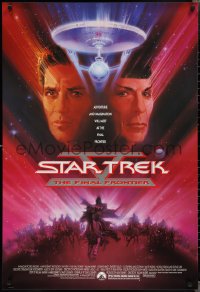 2g1427 STAR TREK V 1sh 1989 The Final Frontier, art of William Shatner & Leonard Nimoy by Bob Peak!