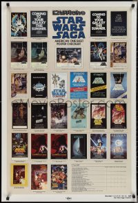 2g1434 STAR WARS CHECKLIST 2-sided Kilian 1sh 1985 many great images of all the U.S. posters, info!