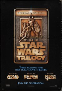 2g1436 STAR WARS TRILOGY DS 1sh 1997 George Lucas, Empire Strikes Back, Return of the Jedi!