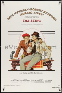 2g0508 STING S2 poster 2002 George Roy Hill, great artwork of con men Paul Newman & Robert Redford!