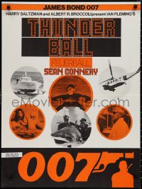 2g0207 THUNDERBALL English Swiss R1970s art of Sean Connery as secret agent James Bond 007!