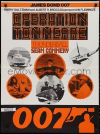 2g0206 THUNDERBALL French Swiss R1970s art of Sean Connery as secret agent James Bond 007!