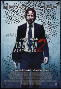 2g0360 JOHN WICK CHAPTER 2 Thai poster 2017 great image of Keanu Reeves in the title role!