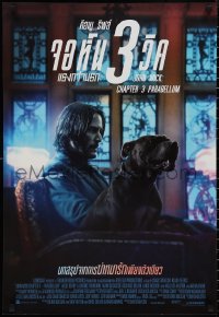 2g0361 JOHN WICK CHAPTER 3 Thai poster 2019 Keanu Reeves in the title role as John Wick with dog!