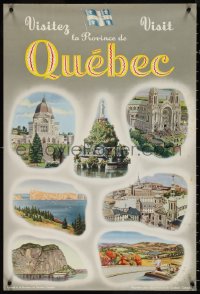 2g0158 VISITEZ LA PROVINCE DE QUEBEC 20x30 Canadian travel poster 1950s images of different locations!