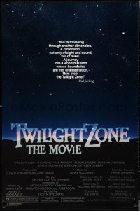 2g1473 TWILIGHT ZONE 1sh 1983 Rod Serling TV series, Spielberg, Alvin art, no border design!