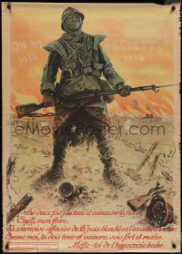 2g0006 ON NE PASSE PAS 1914 1918 32x45 French WWI war poster 1918 great art by Maurice Neumont!